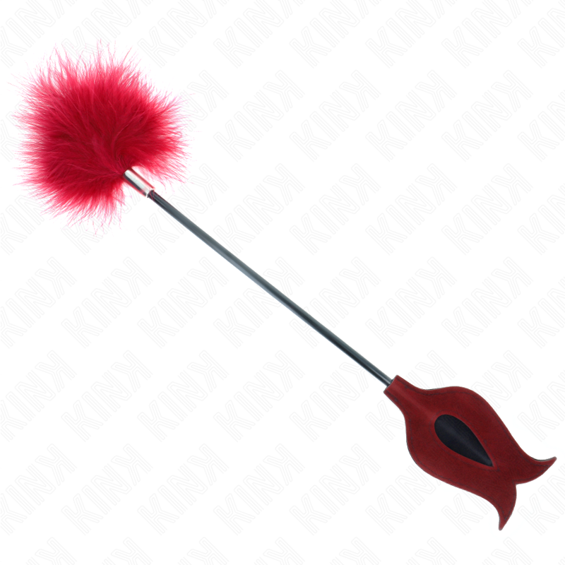 KINK - PLUMAS PARA COSQUILLAS CON PALETA FORMA DE ROSA 38 CM KINK IMPACT & TOUCH