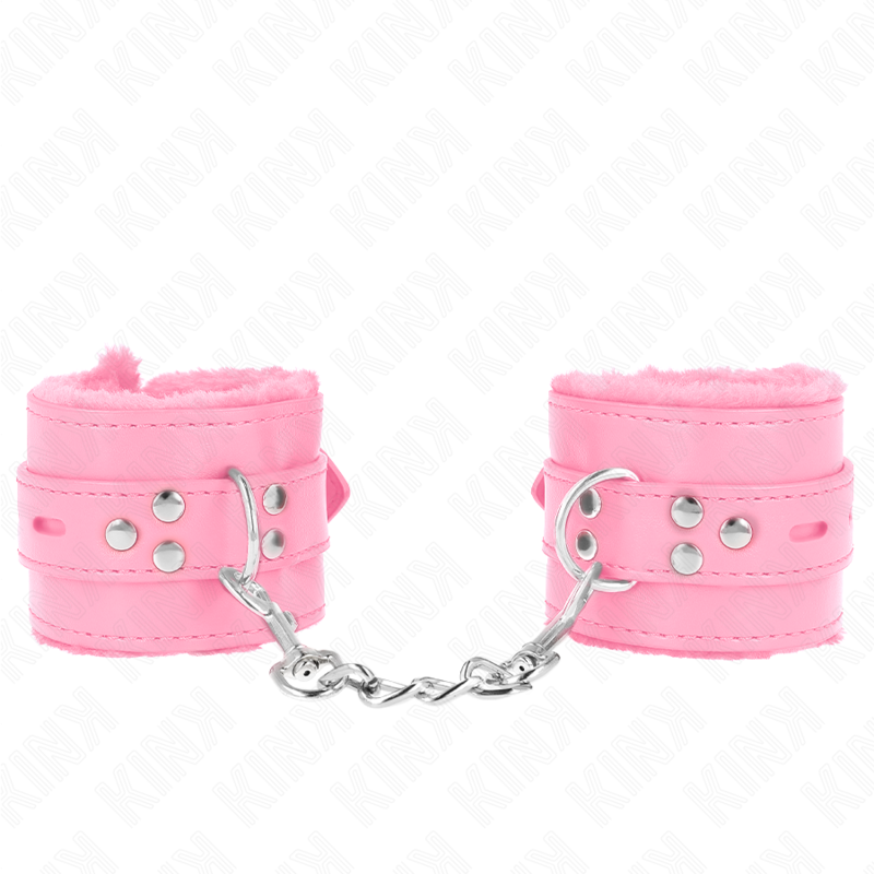 KINK - MUÑEQUERAS FORRADAS CON AGUJEROS CUADRADOS ROSA Y CORREA ROSA AJUSTABLE 17-29 CM X 6 CM KINK WRIST RESTRAINT