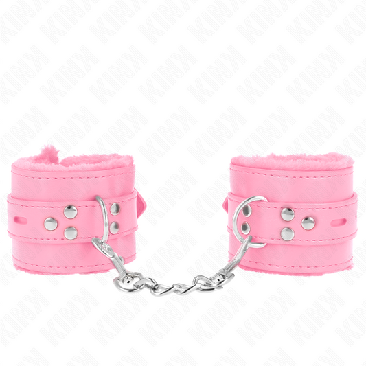 KINK - MUÑEQUERAS FORRADAS CON AGUJEROS CUADRADOS ROSA Y CORREA ROSA AJUSTABLE 17-29 CM X 6 CM KINK WRIST RESTRAINT