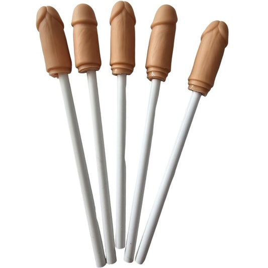 DIABLO PICANTE - 5 LAPICES CON PUNTA DE PENE NATURAL DIABLO PICANTE