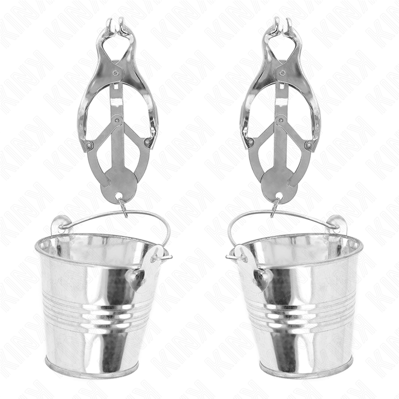 KINK - PINZAS PARA PEZONES ESTILO JAPONÉS CON CUBOS PLATEADO KINK NIPPLE GRIP