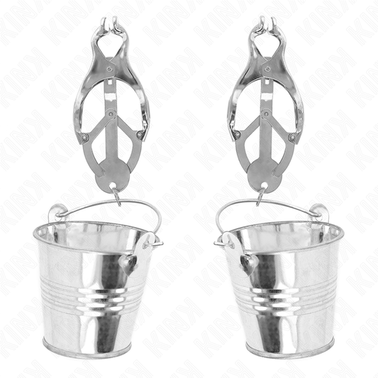 KINK - PINZAS PARA PEZONES ESTILO JAPONÉS CON CUBOS PLATEADO KINK NIPPLE GRIP