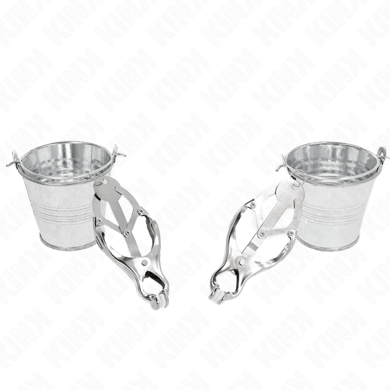KINK - PINZAS PARA PEZONES ESTILO JAPONÉS CON CUBOS PLATEADO KINK NIPPLE GRIP