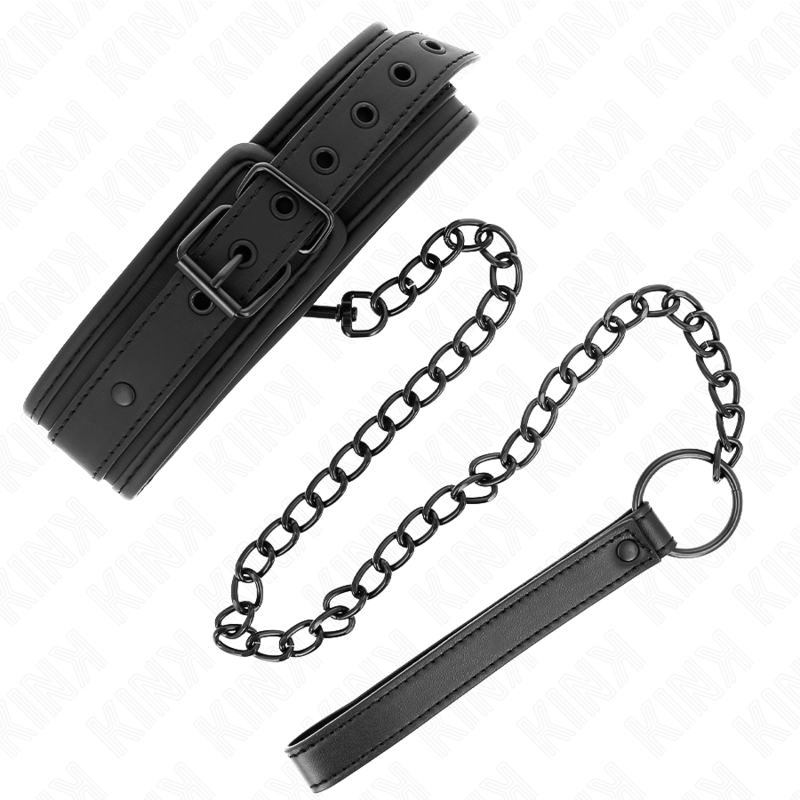 KINK - COLLAR CON CORREA 78 CM BONDAGE DE NEOPRENO MODELO 1 AJUSTABLE 37.5 X 49.5 CM KINK COLLAR & GAG