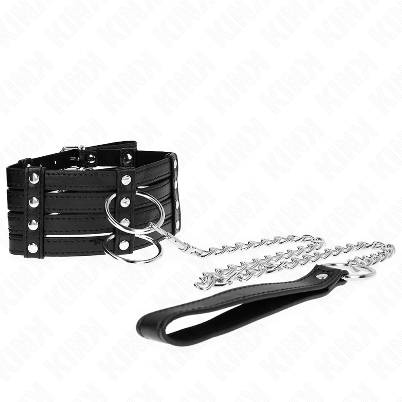 KINK - COLLAR CON CORREA 65 CM ESTILO SUB AJUSTABLE 35-51 CM X 7 CM KINK COLLAR & GAG