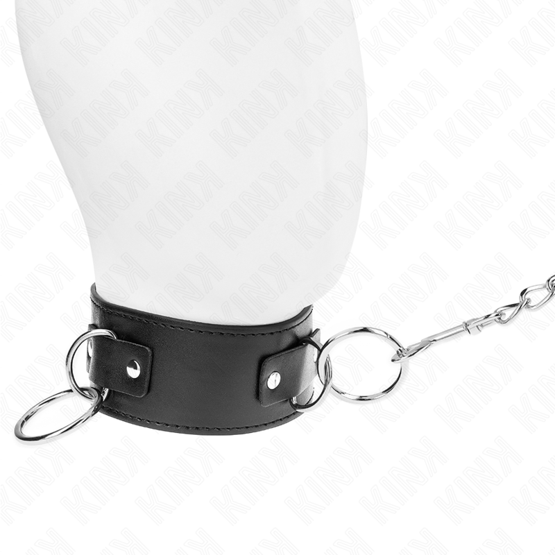 KINK - COLLAR CON CORREA 65 CM 3 ANILLOS MODELO 2 AJUSTABLE 36-43 CM X 5 CM KINK COLLAR & GAG