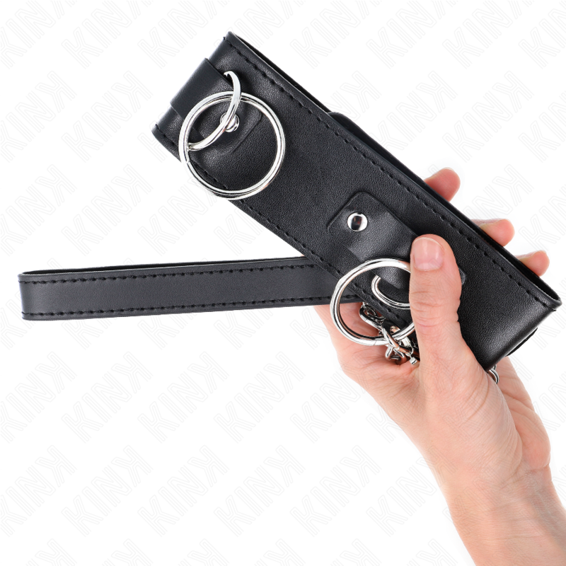 KINK - COLLAR CON CORREA 65 CM 3 ANILLOS MODELO 2 AJUSTABLE 36-43 CM X 5 CM KINK COLLAR & GAG