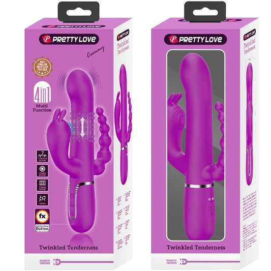 PRETTY LOVE - CAMMY TRIPLE VIBRADOR MULTIFUNCIÓN 4 EN 1 ROSA PRETTY LOVE FLIRTATION