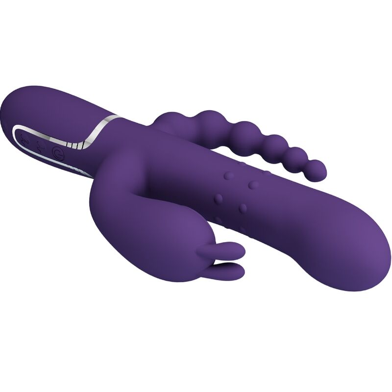 PRETTY LOVE - CAMMY TRIPLE VIBRADOR MULTIFUNCIÓN 4 EN 1 MORADO PRETTY LOVE FLIRTATION