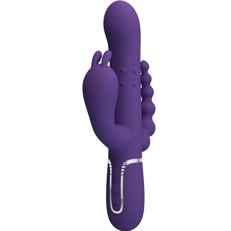 PRETTY LOVE - CAMMY TRIPLE VIBRADOR MULTIFUNCIÓN 4 EN 1 MORADO PRETTY LOVE FLIRTATION