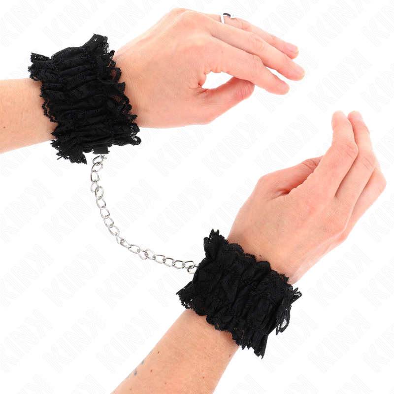 KINK - MUÑEQUERAS ELÁSTICAS DE ENCAJE NEGRO KINK WRIST RESTRAINT