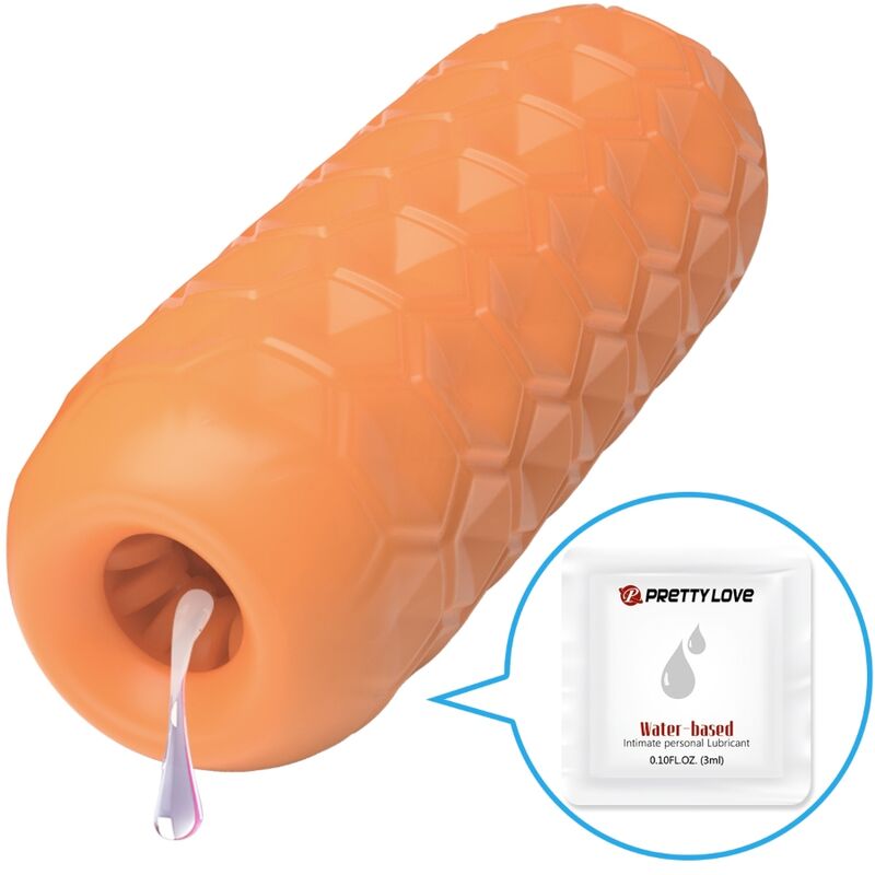 PRETTY LOVE - TWIN BALLS MASTURBADOR MASCULINO NARANJA PRETTY LOVE FLIRTATION