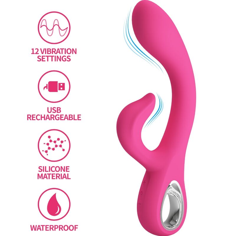PRETTY LOVE - FRITZ VIBRADOR RABBIT 12 VIBRACIONES ROSA PRETTY LOVE FLIRTATION