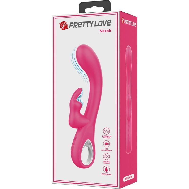 PRETTY LOVE - NOVAK VIBRADOR RABBIT 12 VIBRACIONES ROSA PRETTY LOVE FLIRTATION