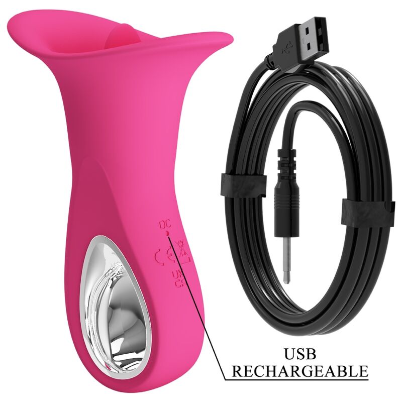 PRETTY LOVE - CLYDE VIBRADOR ORAL LENGUA VIBRADORA 12 VIBRACIONES ROSA PRETTY LOVE FLIRTATION