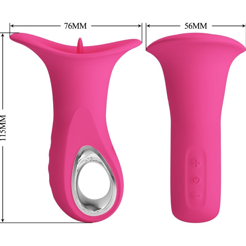 PRETTY LOVE - CLYDE VIBRADOR ORAL LENGUA VIBRADORA 12 VIBRACIONES ROSA PRETTY LOVE FLIRTATION