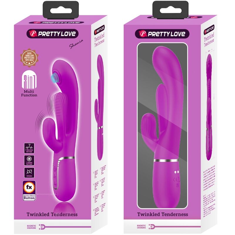 PRETTY LOVE - SHANIA TRIPLE VIBRADOR RABBIT MULTIFUNCIÓN ROSA PRETTY LOVE FLIRTATION