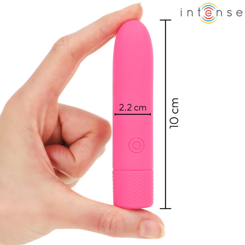 INTENSE - SYMONE BALA VIBRADORA RECARGABLE POR USB 8 VIBRACIONES ROSA 10 X 2.2 CM INTENSE FUN
