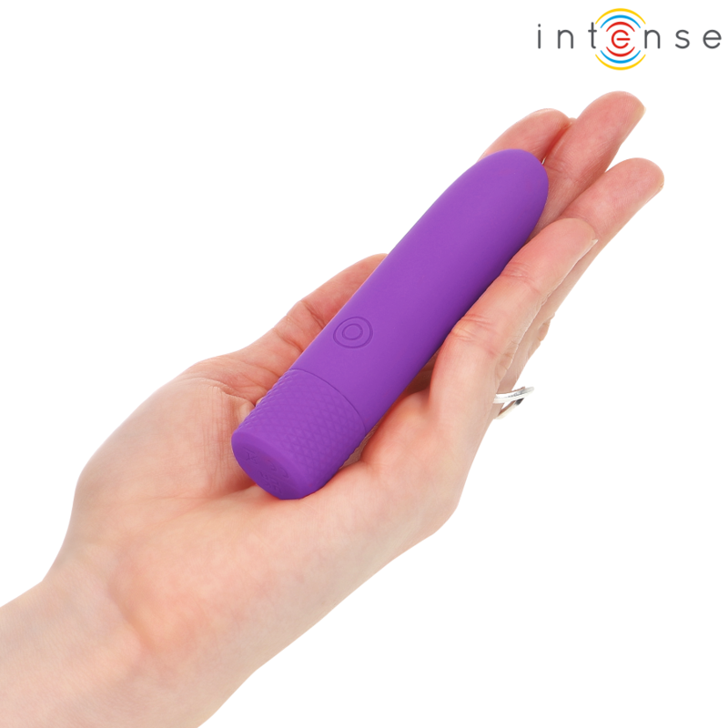 INTENSE - SYMONE BALA VIBRADORA RECARGABLE POR USB 8 VIBRACIONES MORADO 10 X 2.2 CM INTENSE FUN