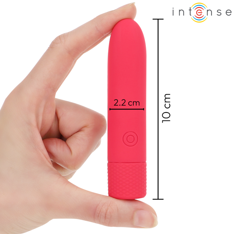 INTENSE - SYMONE BALA VIBRADORA RECARGABLE POR USB 8 VIBRACIONES ROJO 10 X 2.2 CM INTENSE FUN