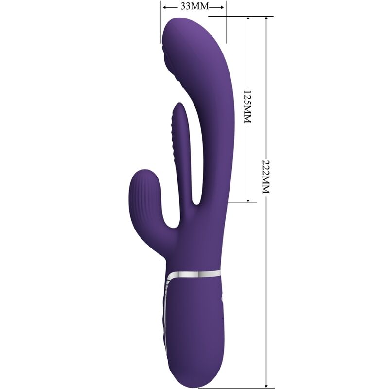 PRETTY LOVE - SHANIA TRIPLE VIBRADOR RABBIT MULTIFUNCIÓN MORADO PRETTY LOVE