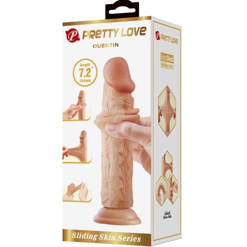 PRETTY LOVE - QUENTIN DILDO REALÍSTICO 18 CM NATURAL PRETTY LOVE