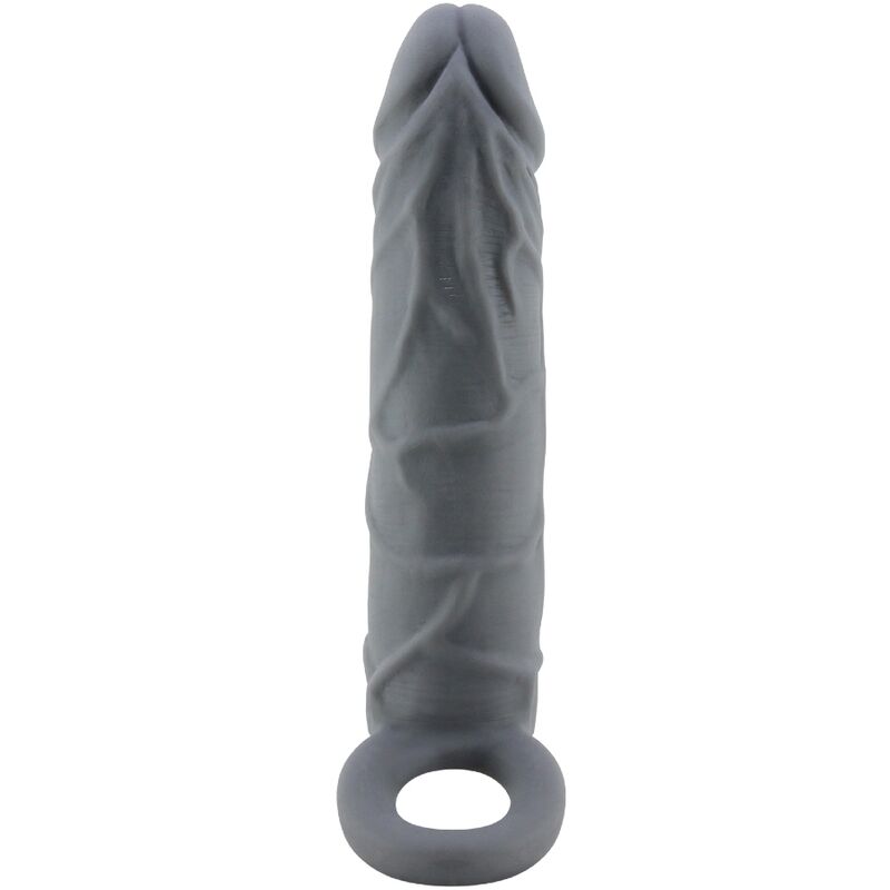 PRETTY LOVE - FUNDA DE PENE DE PIEL REALÍSTICA GRIS OSCURO PRETTY LOVE