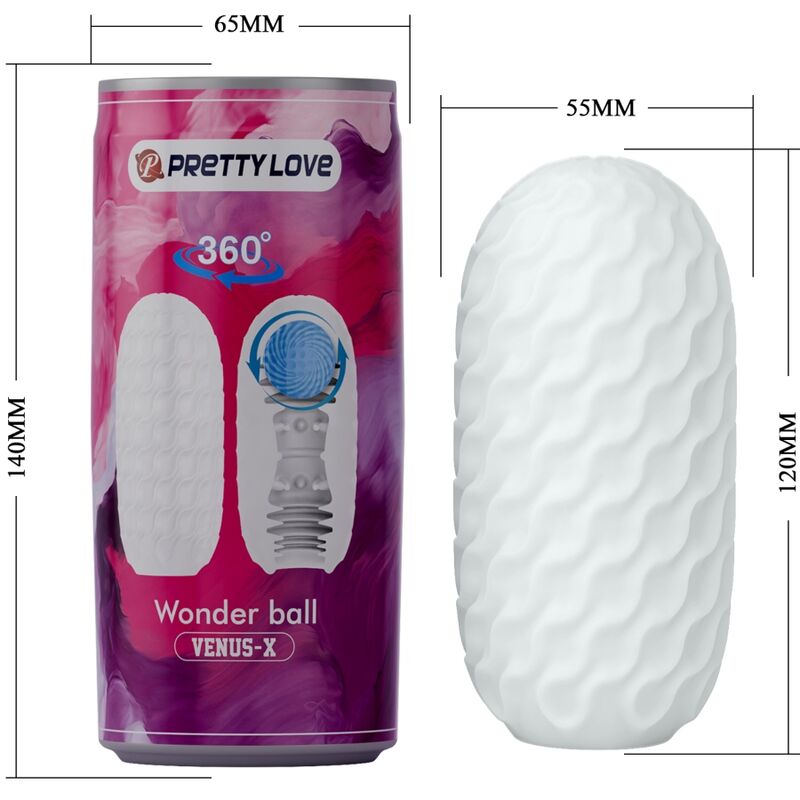 PRETTY LOVE - VENUS X MASTURBADOR MASCULINO MODELO 3 BLANCO PRETTY LOVE