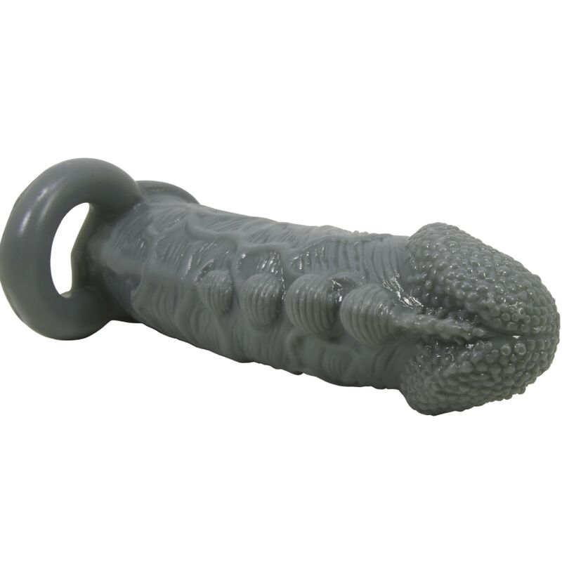 PRETTY LOVE - FUNDA REALÍSTICA ALARGADORA Y RETARDANTE PARA PENE GRIS PRETTY LOVE