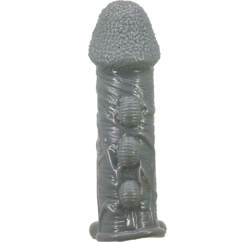 PRETTY LOVE - FUNDA REALÍSTICA ALARGADORA Y RETARDANTE PARA PENE GRIS PRETTY LOVE