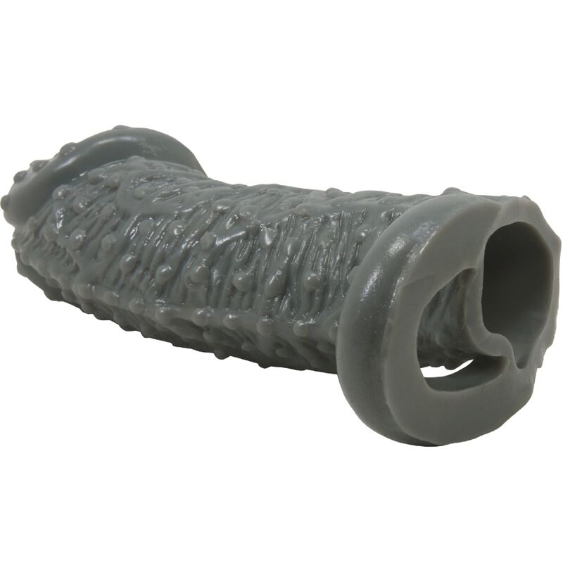 PRETTY LOVE - FUNDA REALÍSTICA ALARGADORA Y RETARDANTE PARA PENE MODELO 2 GRIS PRETTY LOVE