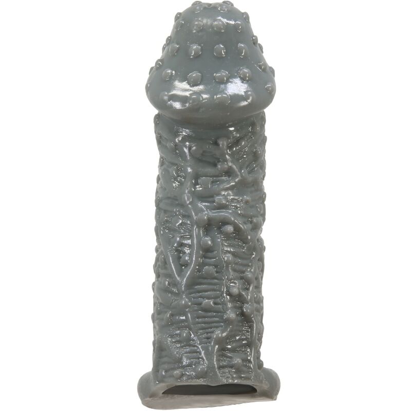 PRETTY LOVE - FUNDA REALÍSTICA ALARGADORA Y RETARDANTE PARA PENE MODELO 2 GRIS PRETTY LOVE