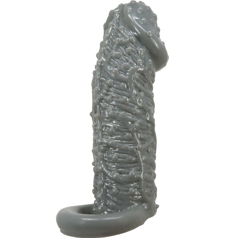 PRETTY LOVE - FUNDA REALÍSTICA ALARGADORA Y RETARDANTE PARA PENE MODELO 2 GRIS PRETTY LOVE