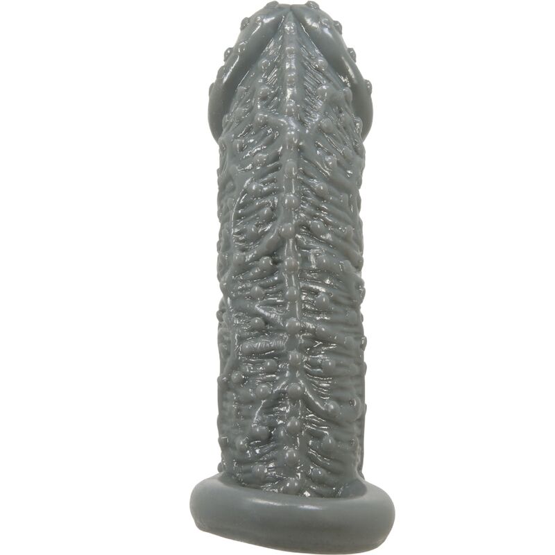 PRETTY LOVE - FUNDA REALÍSTICA ALARGADORA Y RETARDANTE PARA PENE MODELO 2 GRIS PRETTY LOVE