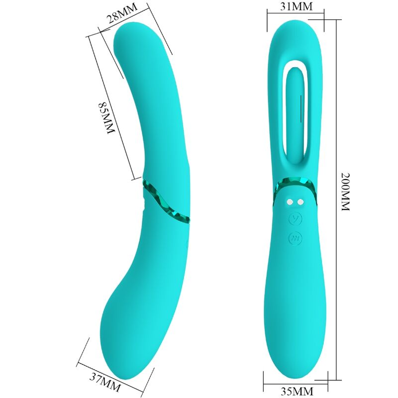 ROMANCE - LEXIE VIBRADOR PUNTO G 7 VIBRACIONES AZUL ROMANCE