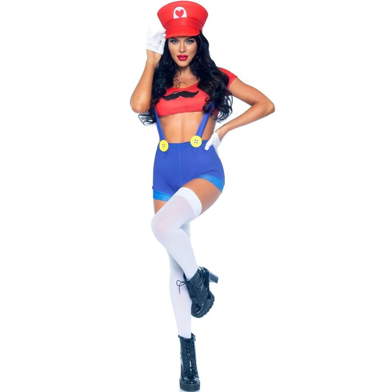 LEG AVENUE - DISFRAZ SEXY MARIO BROS ROJO/AZUL M LEG AVENUE COSTUMES