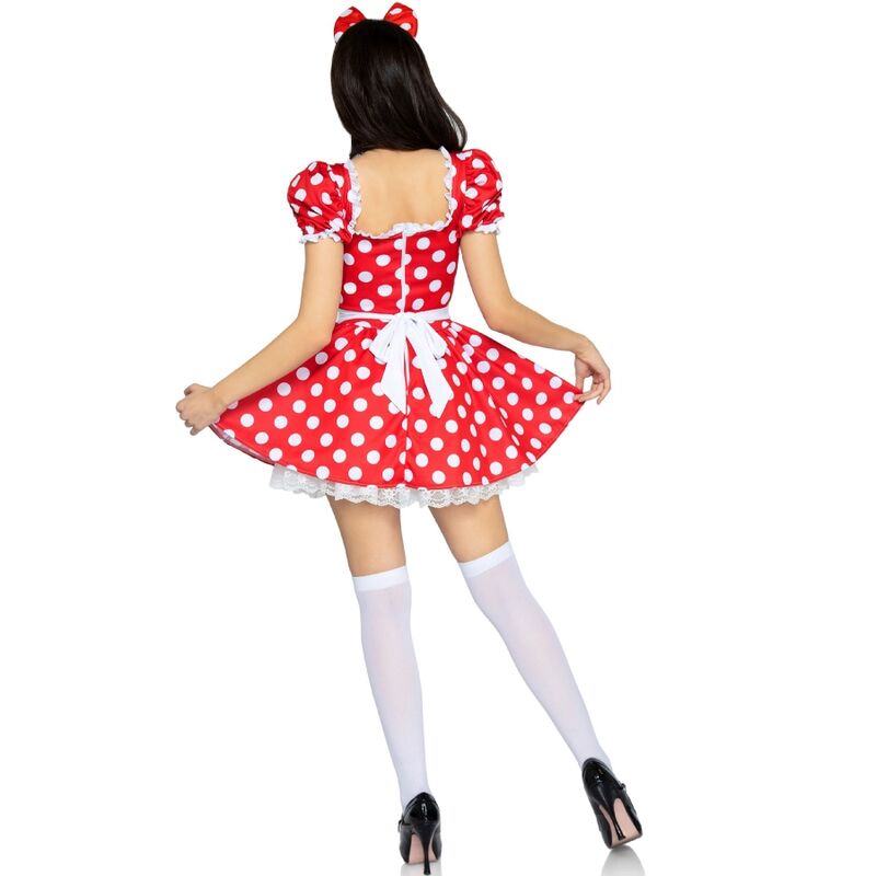 LEG AVENUE - VESTIDO DE LUNARES + DIADEMA ROJO/BLANCO M LEG AVENUE COSTUMES