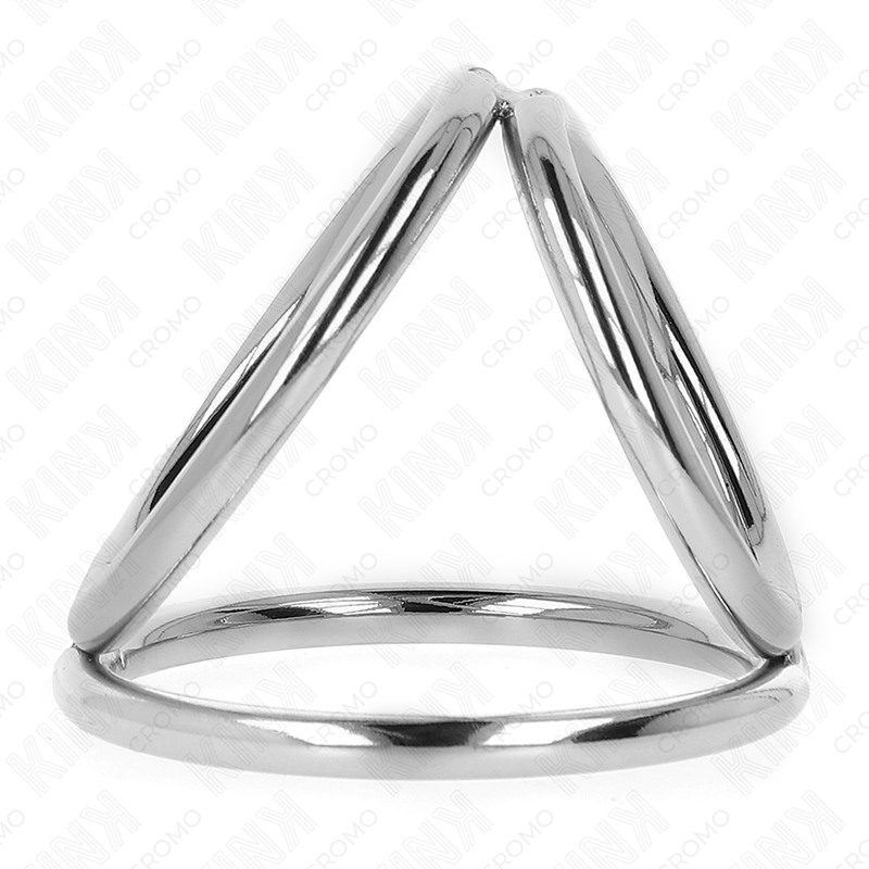KINK - ANILLO PENE TRIPLE METAL CROMADO 3.8 CM A 5 CM MODELO 2 KINK RING POWER