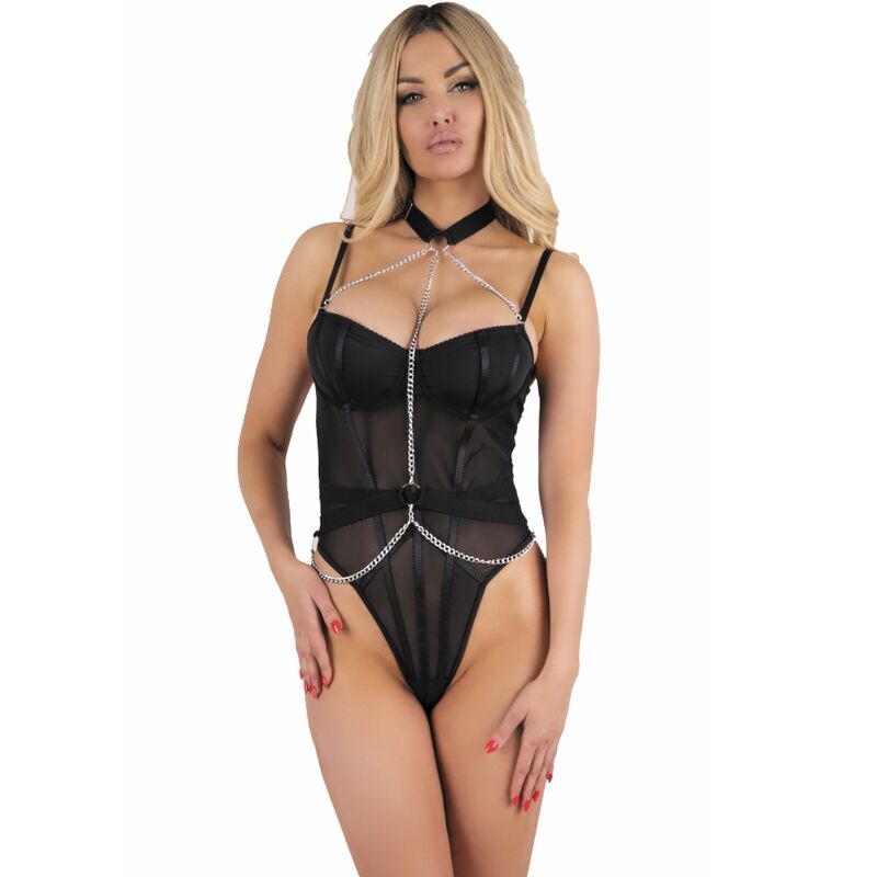LIVCO CORSETTI FASHION - RUBIKA LC XG079 BODY CON GARGANTILLA NEGRO S LIVCO CORSETTI BODIES