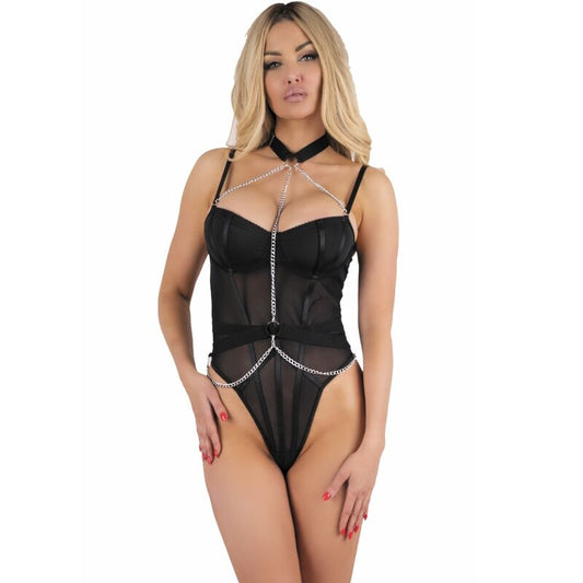 LIVCO CORSETTI FASHION - RUBIKA LC XG079 BODY CON GARGANTILLA NEGRO S LIVCO CORSETTI BODIES