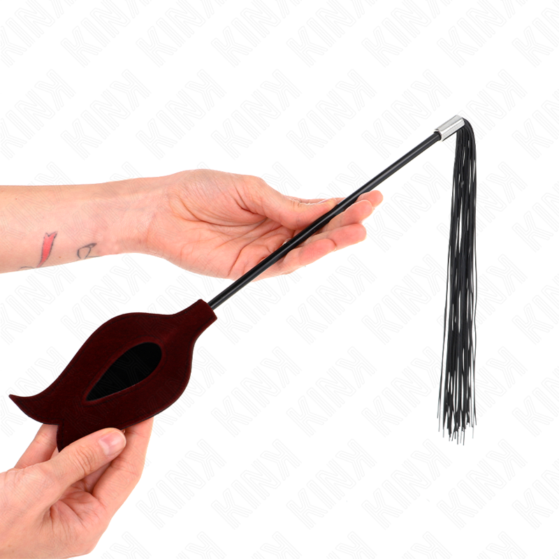 KINK - LÁTIGO DE BORLA DE SILICONA CON FORMA DE ROSA 45 CM KINK IMPACT & TOUCH