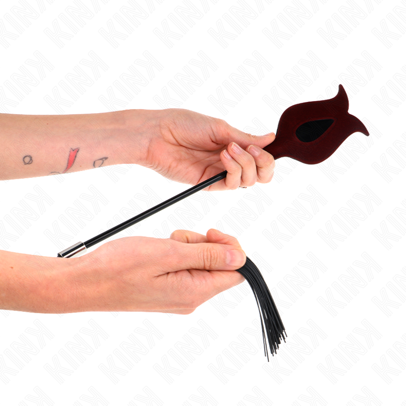 KINK - LÁTIGO DE BORLA DE SILICONA CON FORMA DE ROSA 45 CM KINK IMPACT & TOUCH