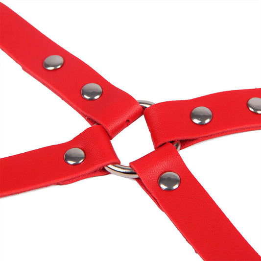 SUBBLIME - 953706 ESPOSAS CON CINTURÓN BONDAGE ROJO TALLA ÚNICA SUBBLIME FETISH