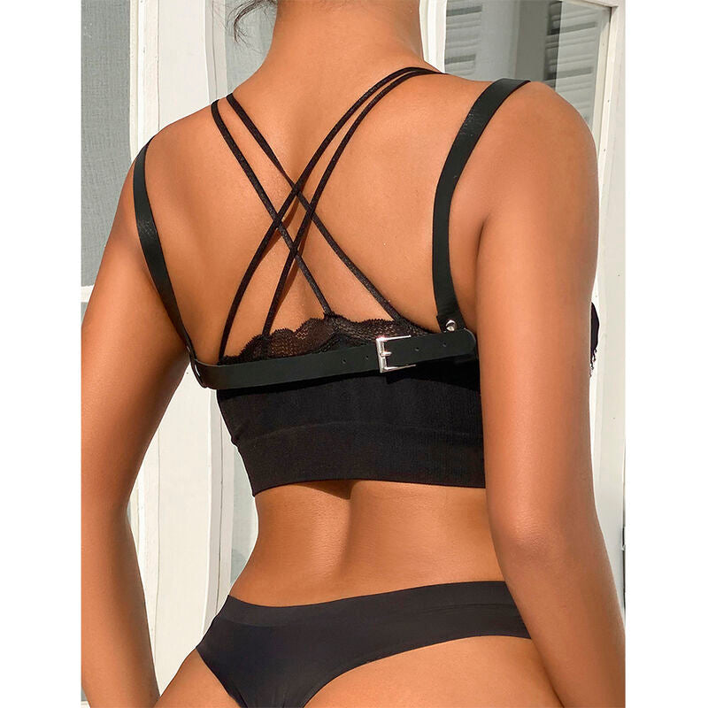 SUBBLIME - 953713 CINTURÓN DE BONDAGE PUNK HEBILLA METAL NEGRO TALLA ÚNICA SUBBLIME FETISH