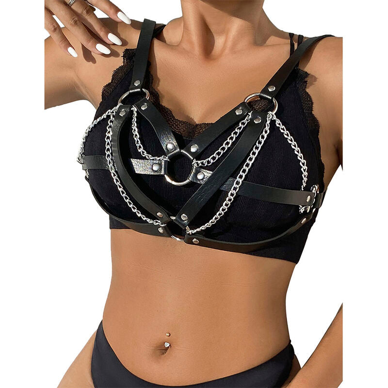 SUBBLIME - 953713 CINTURÓN DE BONDAGE PUNK HEBILLA METAL NEGRO TALLA ÚNICA SUBBLIME FETISH