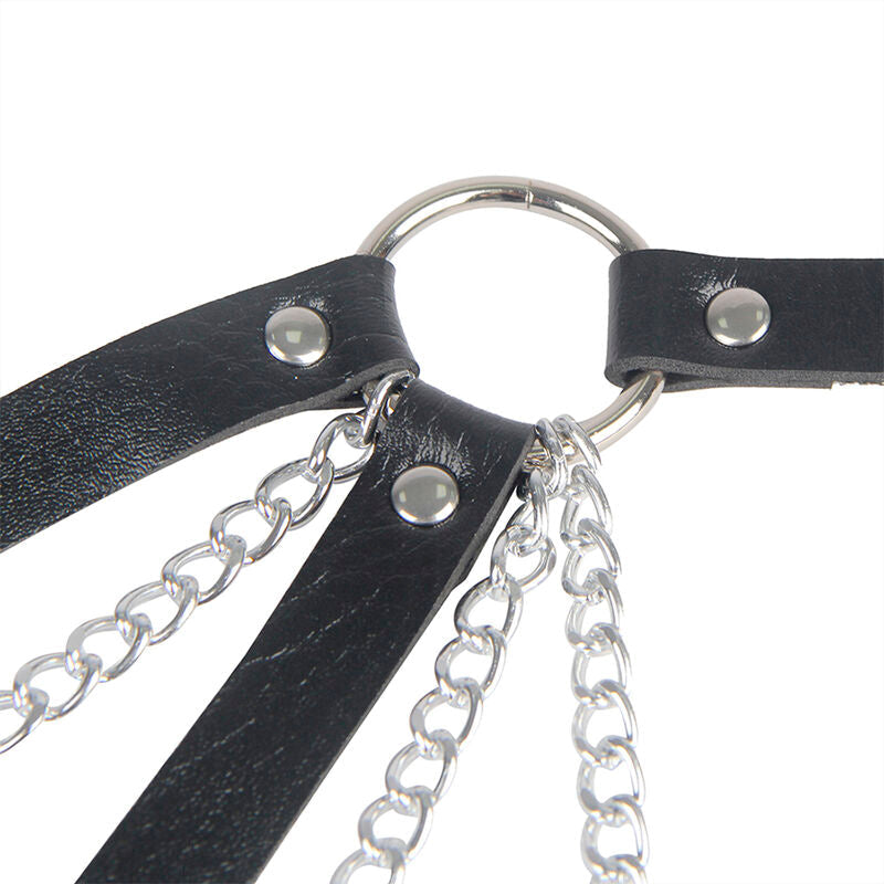 SUBBLIME - 953713 CINTURÓN DE BONDAGE PUNK HEBILLA METAL NEGRO TALLA ÚNICA SUBBLIME FETISH