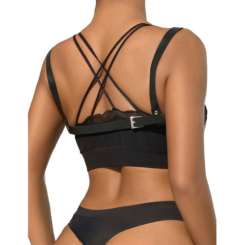 SUBBLIME - 953713 CINTURÓN DE BONDAGE PUNK HEBILLA METAL NEGRO TALLA ÚNICA SUBBLIME FETISH