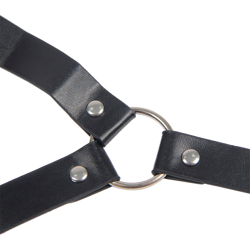 SUBBLIME - 953720 PINZAS PARA EL PECHO CON CORREA DE CUERO BONDAGE NEGRO TALLA ÚNICA SUBBLIME FETISH