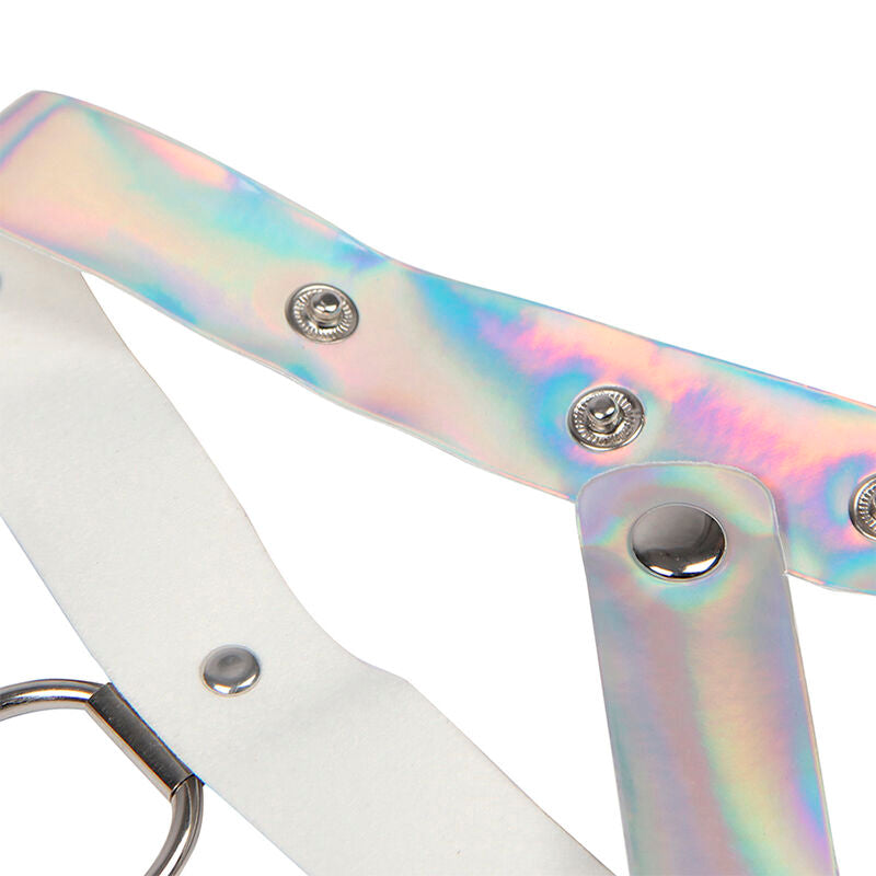 SUBBLIME - 953737 ARNÉS DE PECHO CON ANILLOS Y CADENAS PLATA TALLA ÚNICA SUBBLIME FETISH