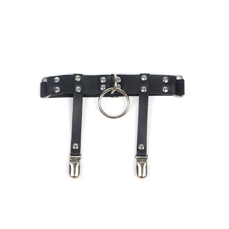 SUBBLIME - 953744 LIGA PUNK DE CUERO AJUSTABLE NEGRO TALLA ÚNICA SUBBLIME FETISH